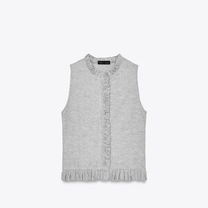 Zara knit ruffle top